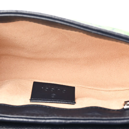 Gucci Monogram Multicolor Matelasse Diagonal Super Mini GG Marmont Shoulder Bag Green Blue 5 of 11