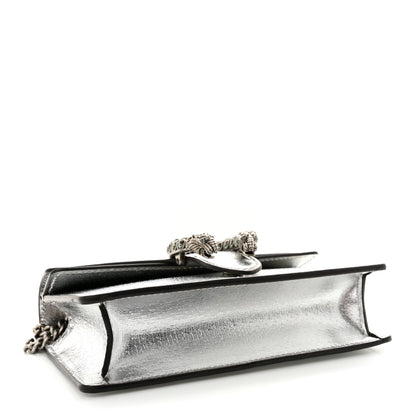 Gucci Metallic Calfskin Super Mini Dionysus Shoulder Bag Silver 4 of 10