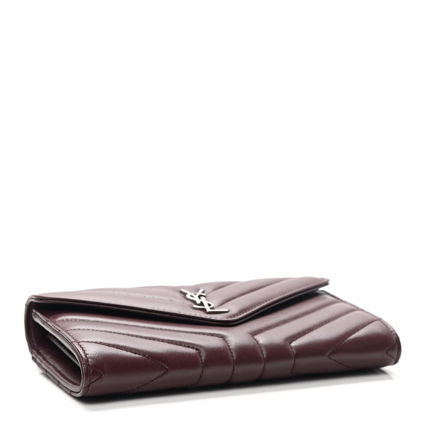 Lambskin Y Quilted Monogram Large Loulou Flap Wallet Legion Red