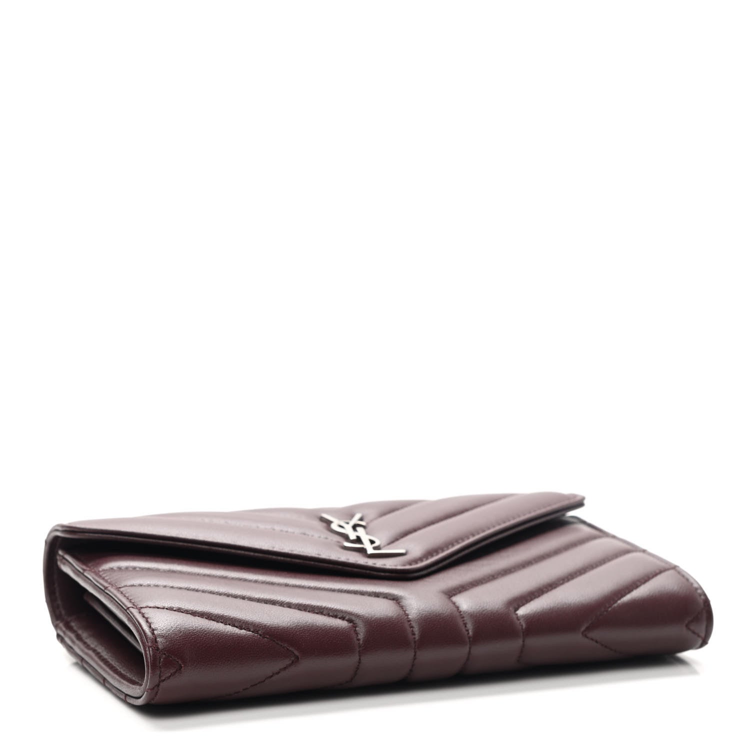 Saint Laurent Lambskin Y Quilted Monogram Large Loulou Flap Wallet Legion Red 4 of 7