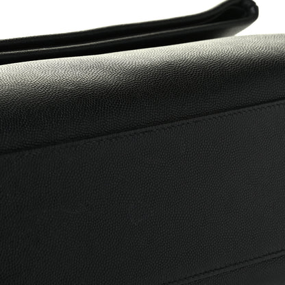 Saint Laurent Grain De Poudre Medium West Hollywood Monogram Fold-Over Black 7 of 7