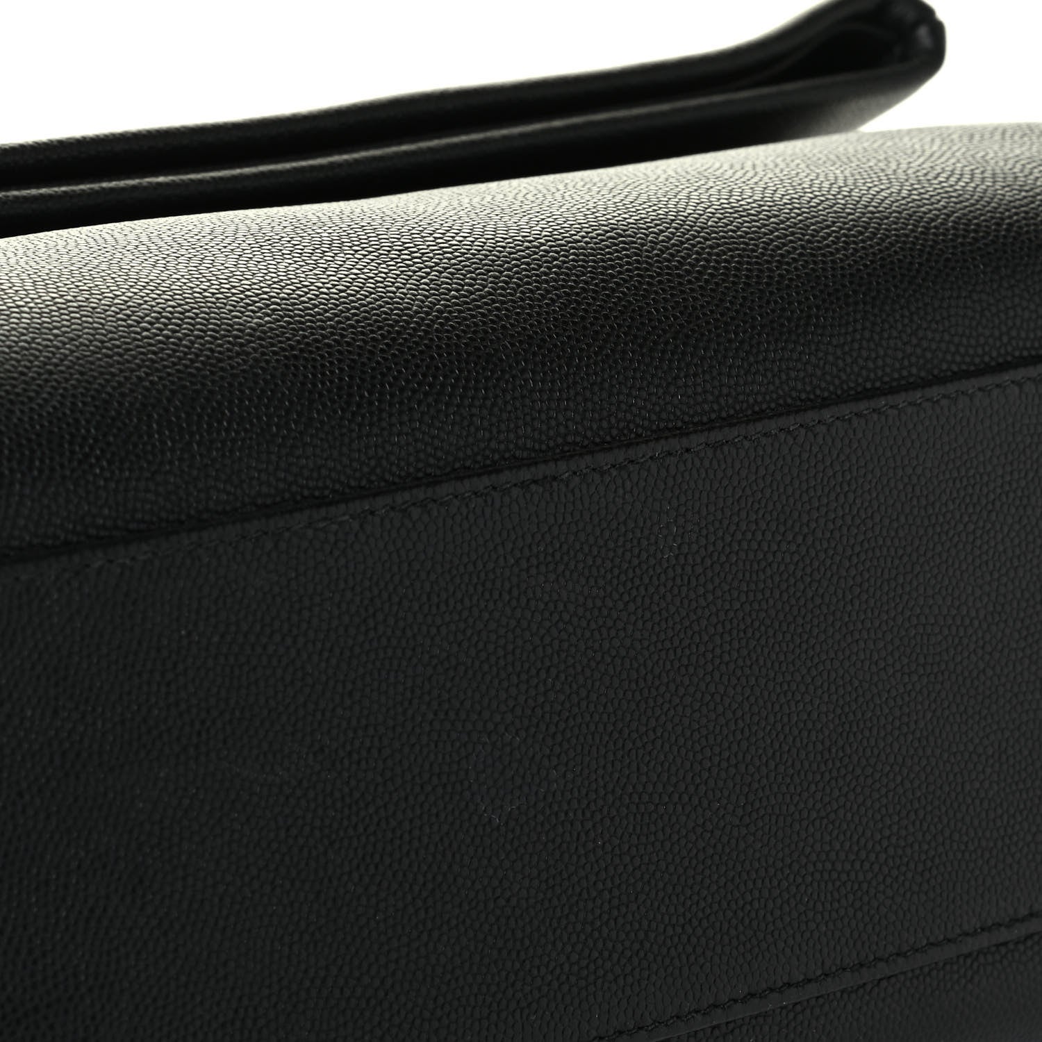 Saint Laurent Grain De Poudre Medium West Hollywood Monogram Fold-Over Black 7 of 7