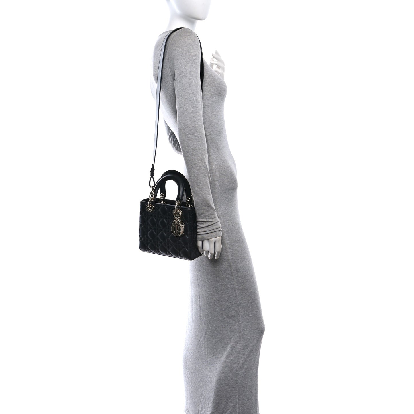 Lambskin Cannage Small My ABCDior Lady Dior Black