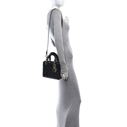 Christian Dior Lambskin Cannage Small My ABCDior Lady Dior Black 2 of 11