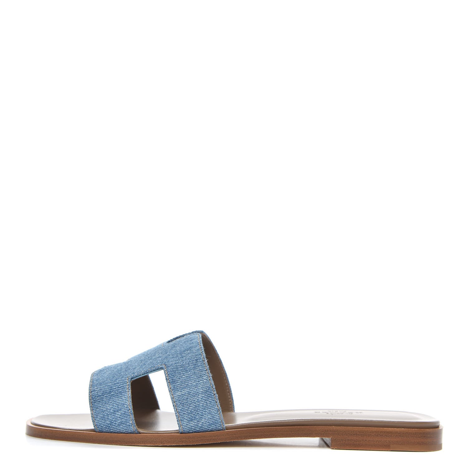 Hermes Denim Canvas Oran Sandals 39 Bleu Clair 1 of 9