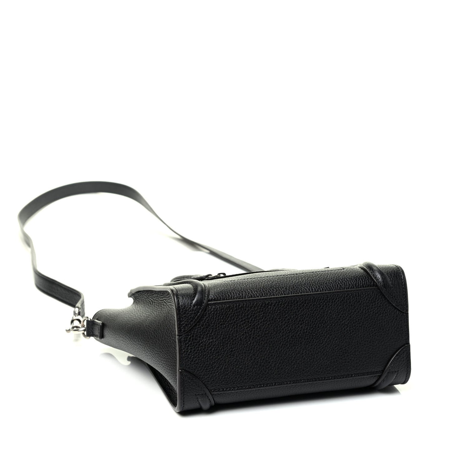 Drummed Calfskin Nano Luggage Black