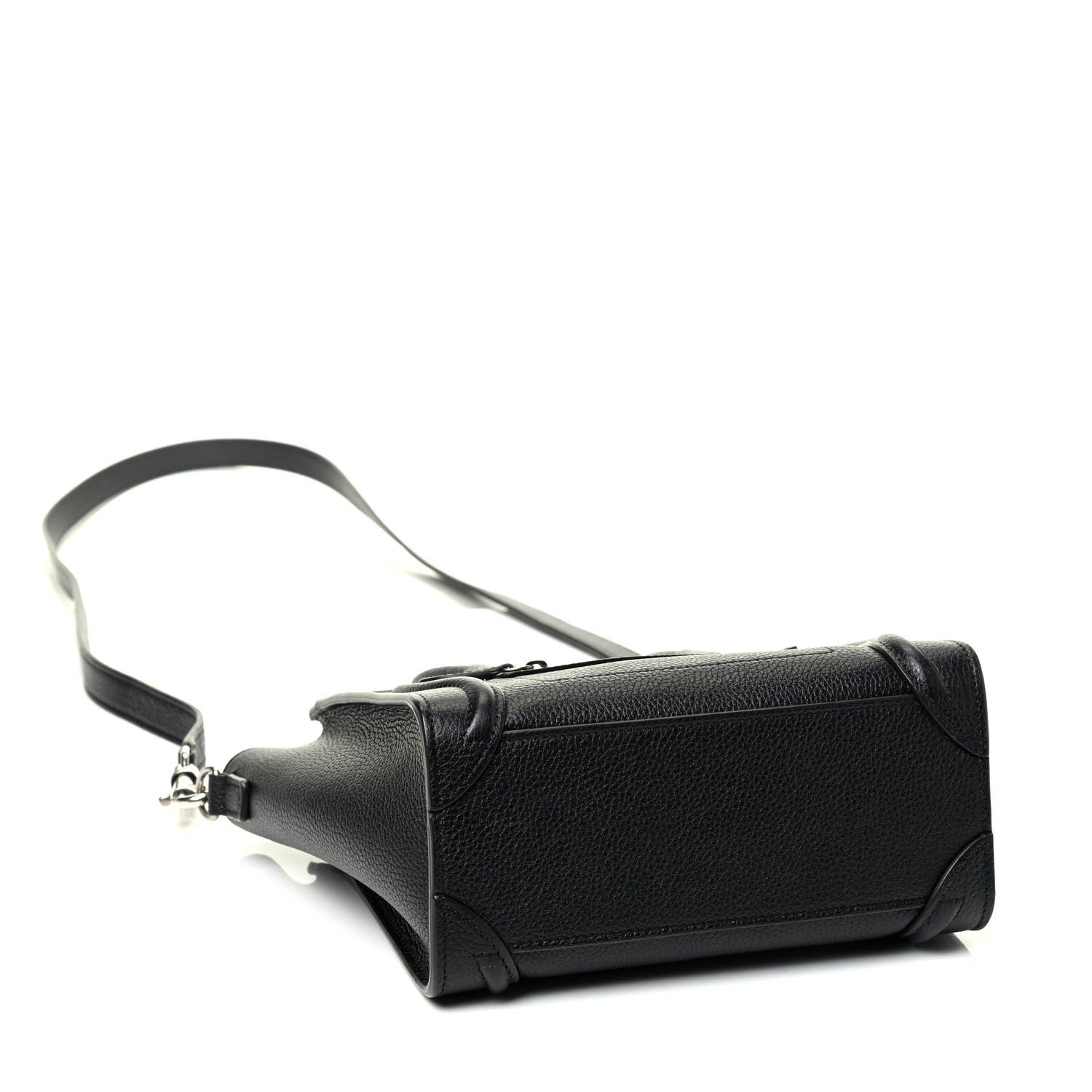 Celine Drummed Calfskin Nano Luggage Black 3 of 4