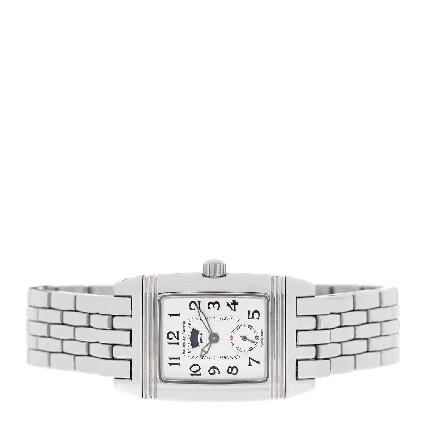 Stainless Steel Diamond 25mm Reverso Grand Sport Duetto Manual Winding Watch 296.8.74
