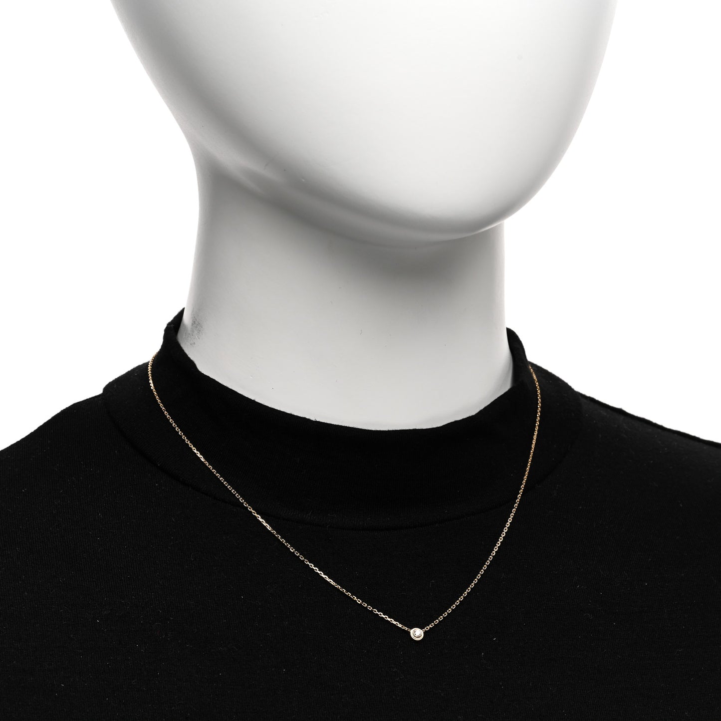 18K Yellow Gold Diamond XS D'Amour Pendant Necklace