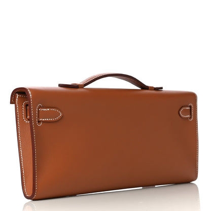 Hermes Swift Kelly Cut Clutch Pochette Gold 3 of 11