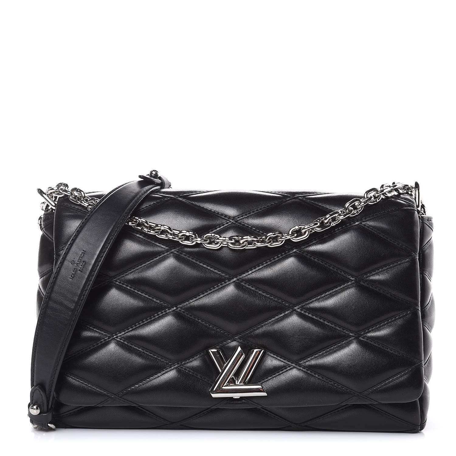 Louis Vuitton Lambskin Malletage GO-14 MM Black 1 of 12