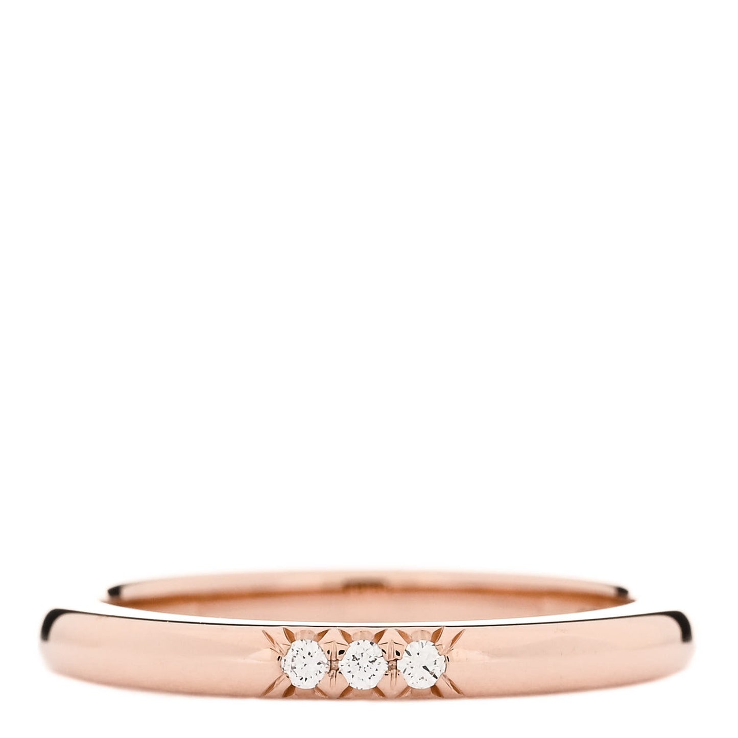 18K Rose Gold Diamond 2mm Classic Wedding Band Ring 47 4