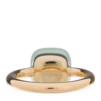 Pomellato 18K Rose White Gold Milky Aquamarine Classic Nudo Ring 48 4.5 4 of 6
