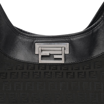 Fendi Zucchino Clip Hobo Black 7 of 12