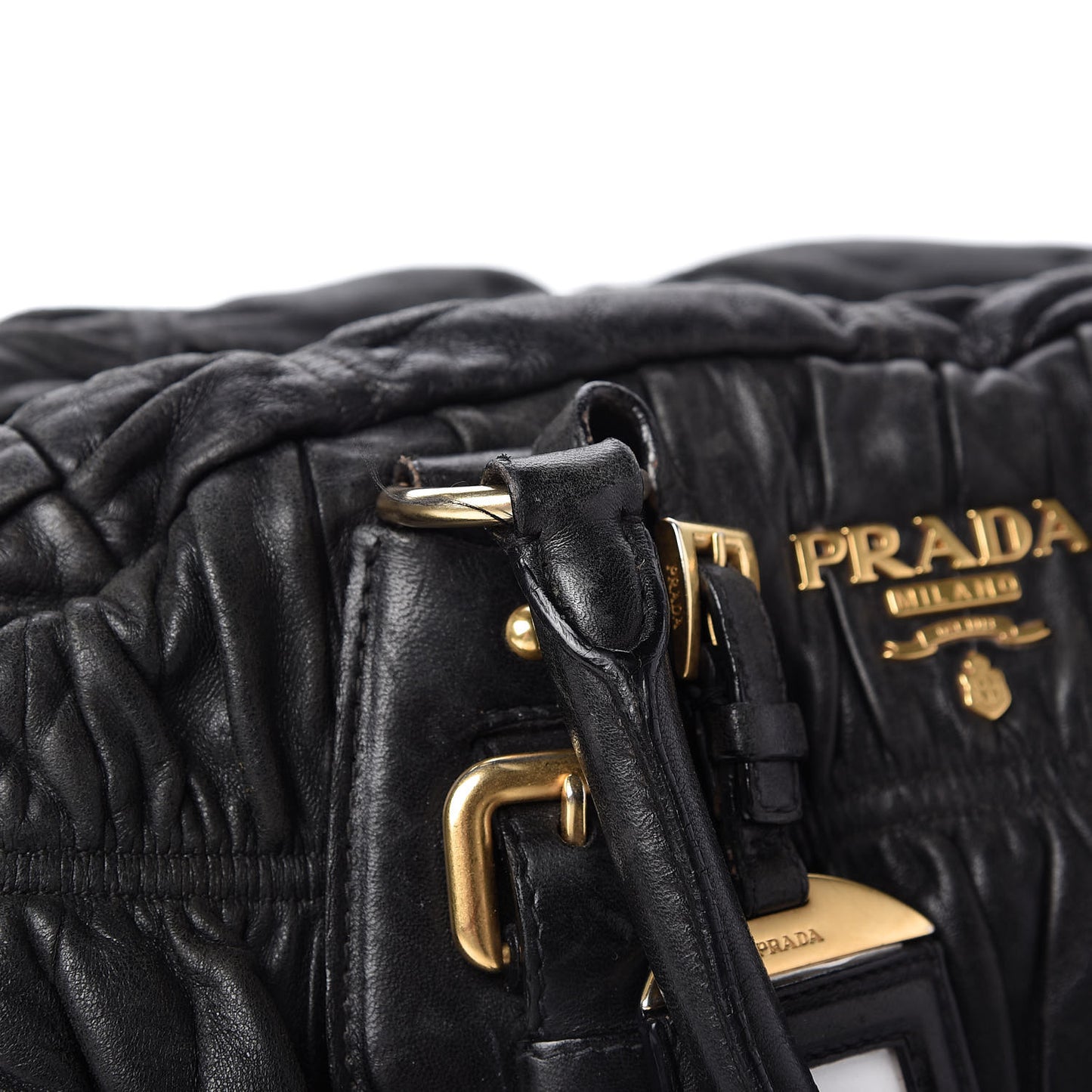 Nappa Gaufre Satchel Black