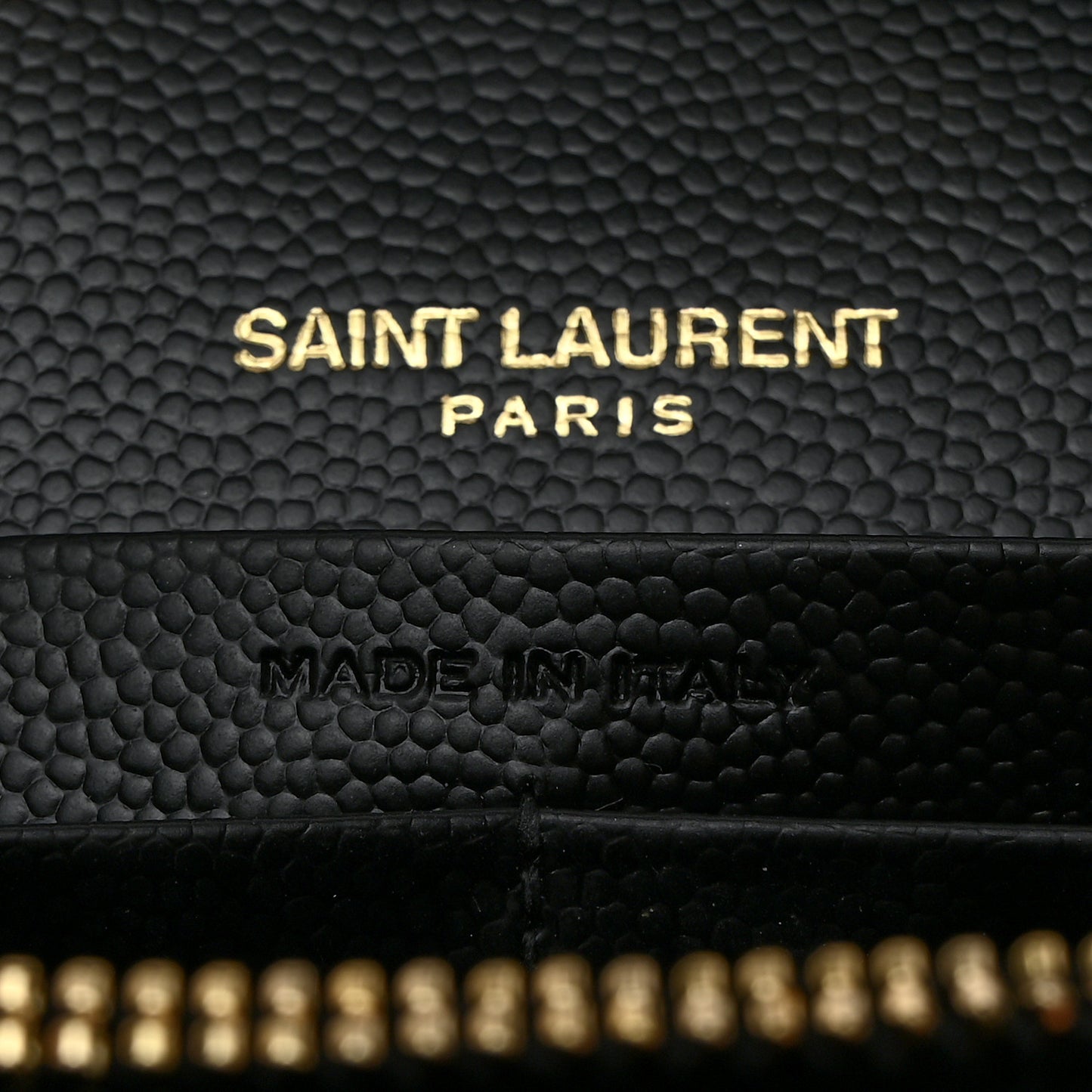 Grain De Poudre Mixed Matelasse Triquilt Monogram Chain Wallet Black