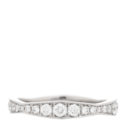 Harry Winston Platinum Diamond Pave Wave Band Ring 47 4 1 of 4