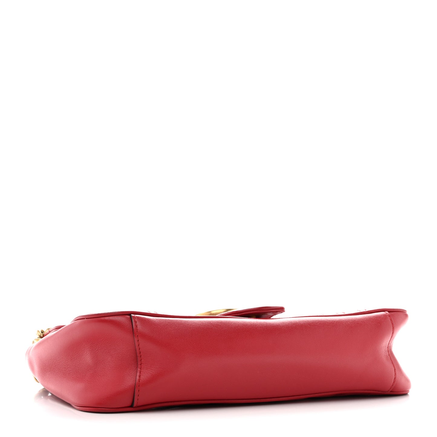 Calfskin Matelasse Small GG Marmont Shoulder Bag Hibiscus Red