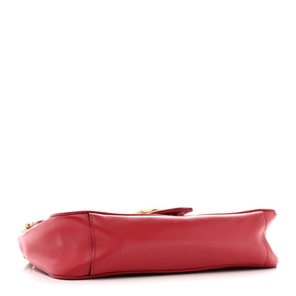 Gucci Calfskin Matelasse Small GG Marmont Shoulder Bag Hibiscus Red 4 of 13