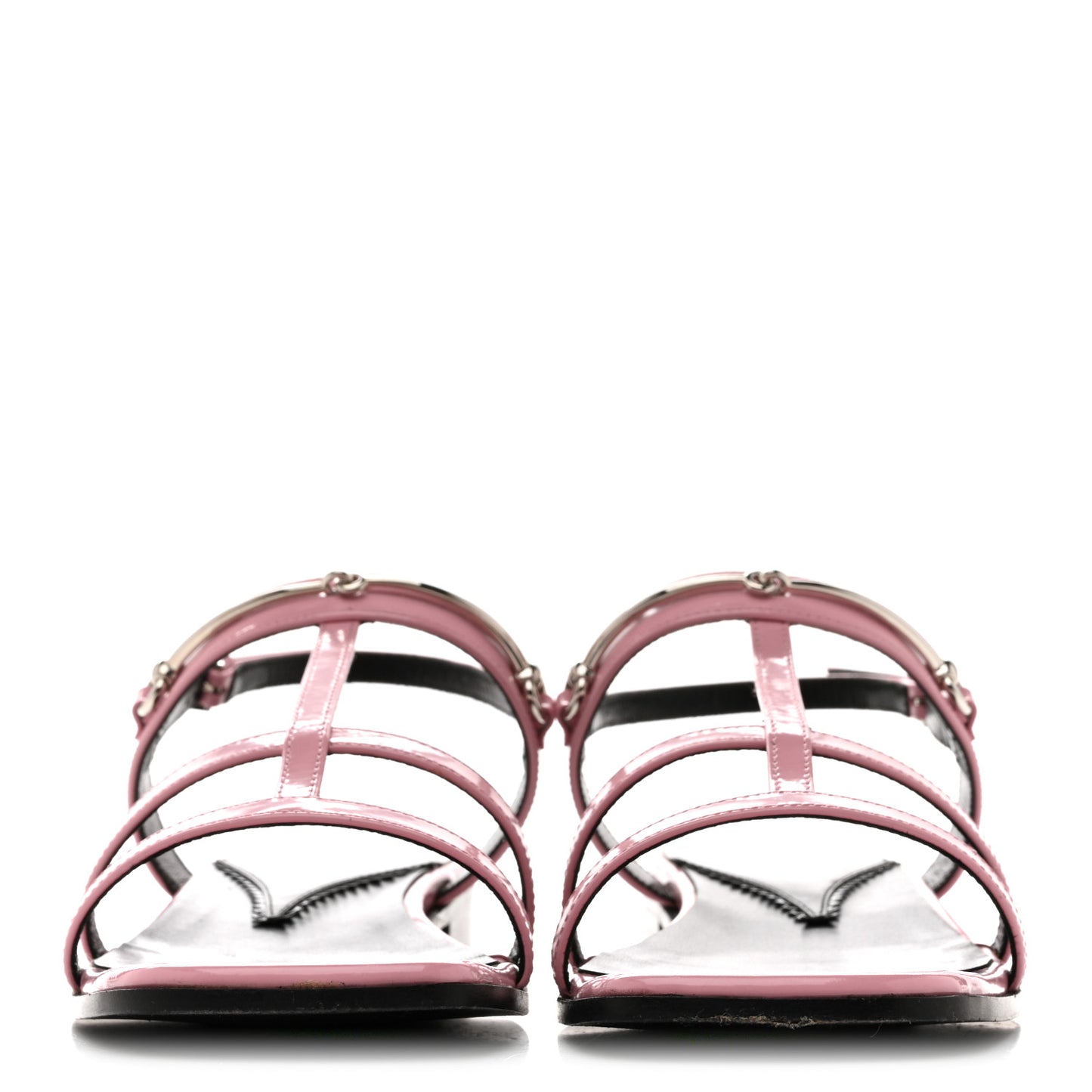 Patent Calfskin Horsebit Divine Slingback Sandals 36 Dolly Pink