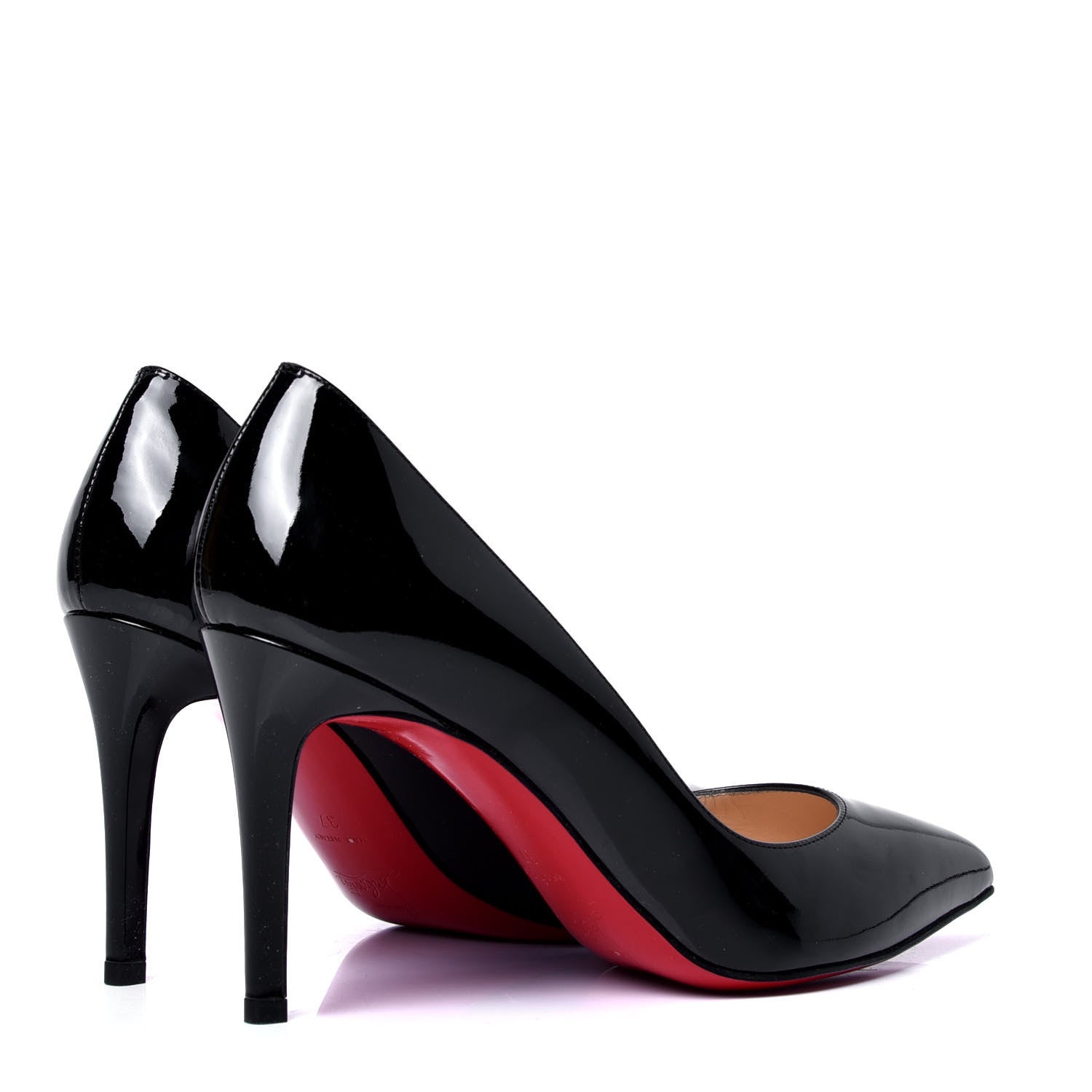 Christian Louboutin Patent Calfskin Pigalle 85 Pumps 37 Black 3 of 6