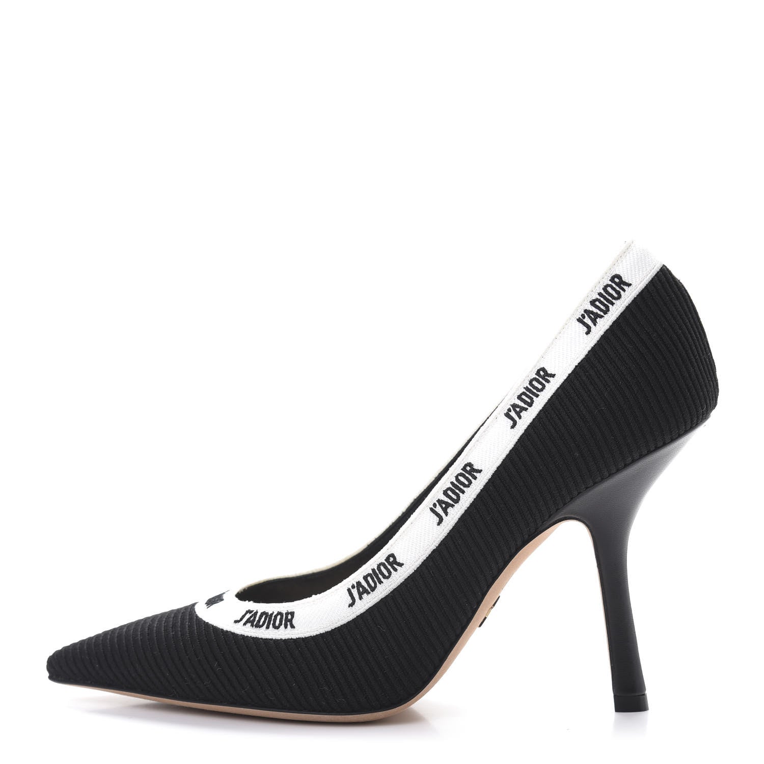 Christian Dior Technical Canvas Ribbon Embroidered J'Adior 100mm Pumps 39 Black 1 of 10