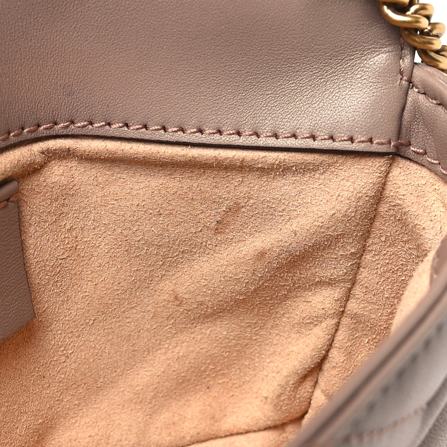 Calfskin Matelasse Super Mini GG Marmont Shoulder Bag Porcelain Rose
