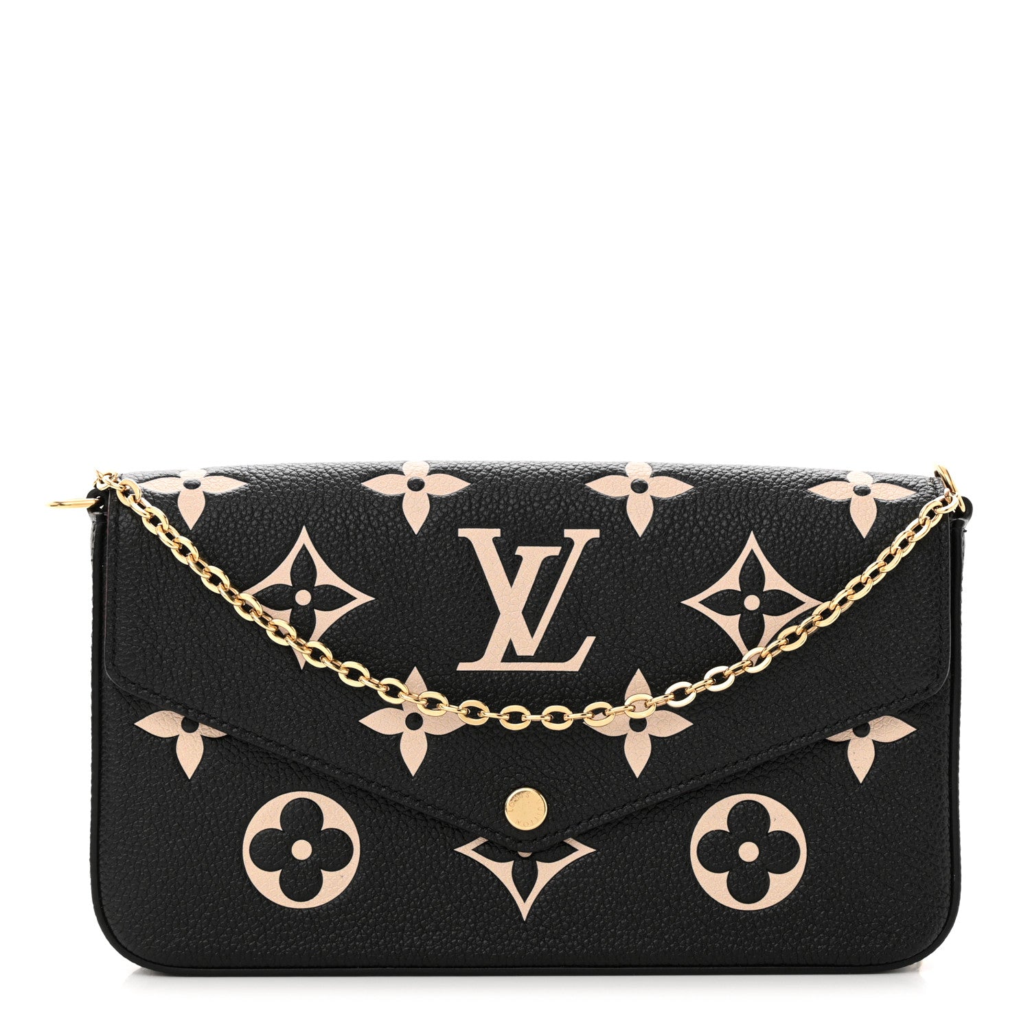 Louis Vuitton Empreinte Monogram Giant Felicie Pochette Black Beige 1 of 12