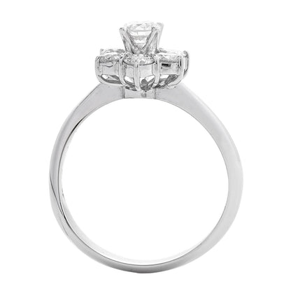 Parker & West by FASHIONPHILE Platinum Diamond 1.02ctw Flower Ring 54 7 5 of 9