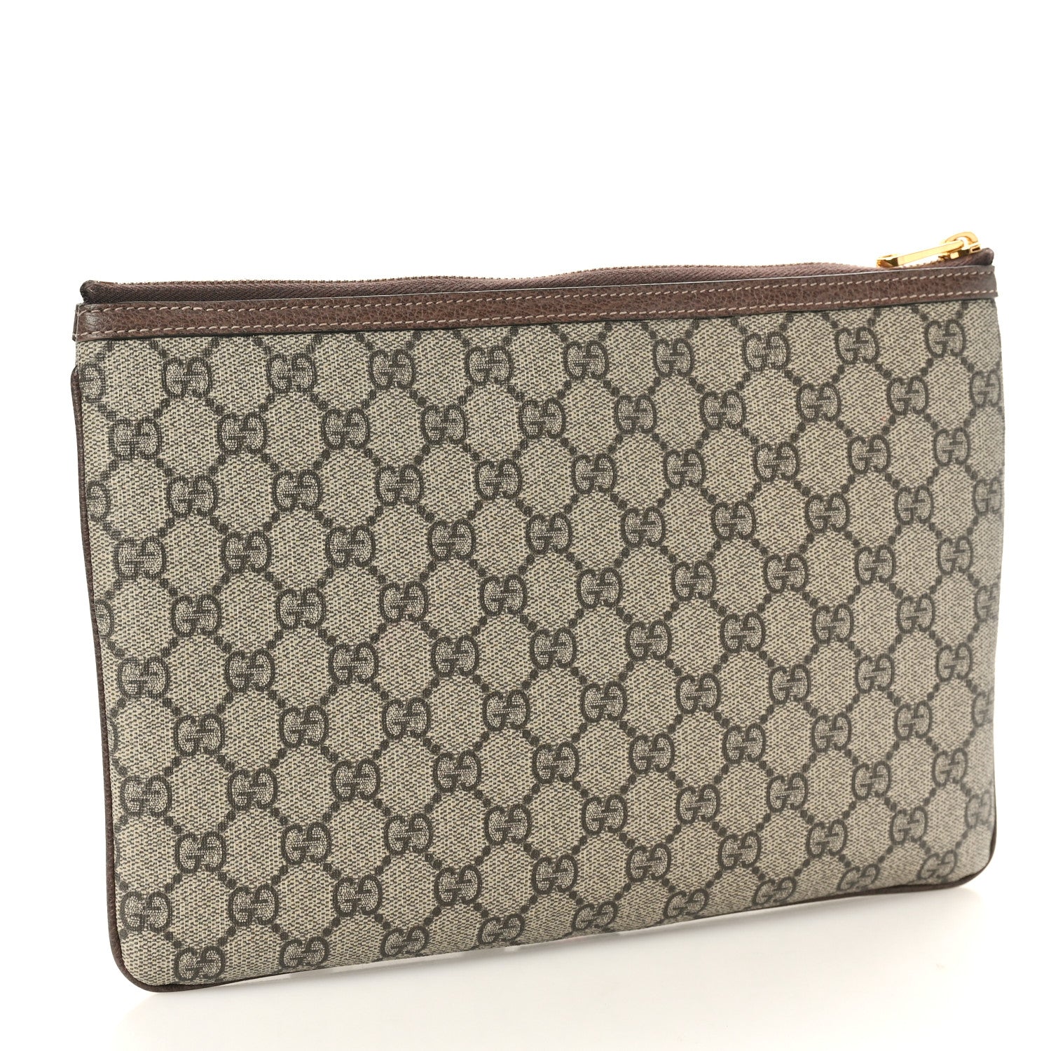 Gucci GG Supreme Monogram Large Ophidia Pouch Clutch Brown 3 of 8