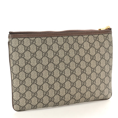 Gucci GG Supreme Monogram Large Ophidia Pouch Clutch Brown 3 of 8