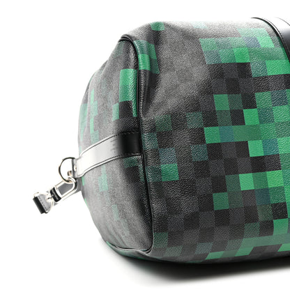 Louis Vuitton Damier Graphite Pixel Keepall Bandouliere 50 Vert 8 of 9