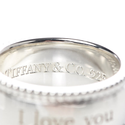 Tiffany Sterling Silver Milgrain I Love You Band Ring 47 4 4 of 4