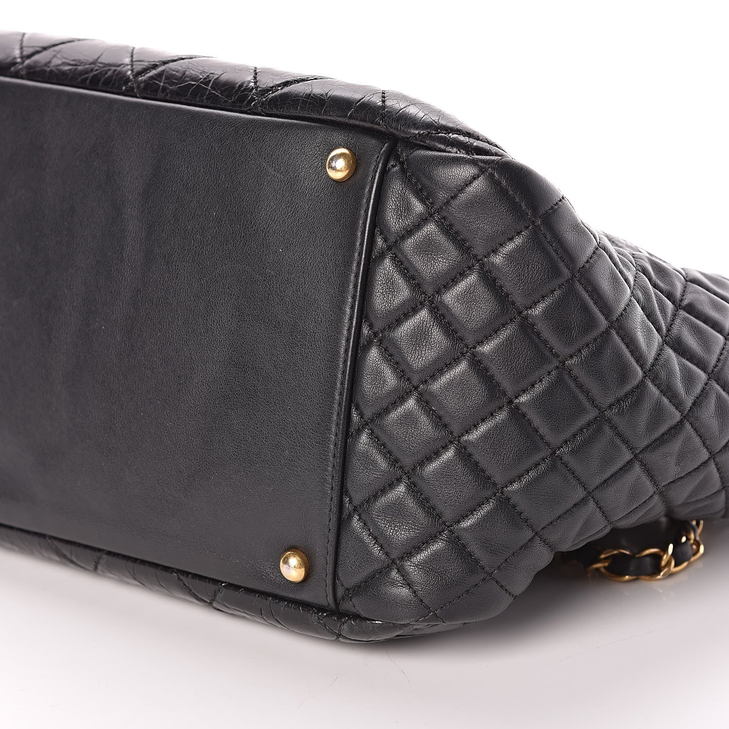 Chanel Glazed Crinkled Lambskin Large East West Flap Black 10 of 11