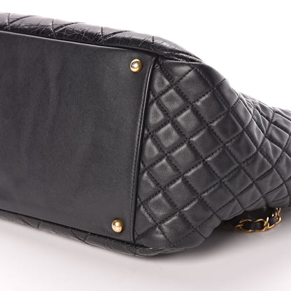 Chanel Glazed Crinkled Lambskin Large East West Flap Black 10 of 11