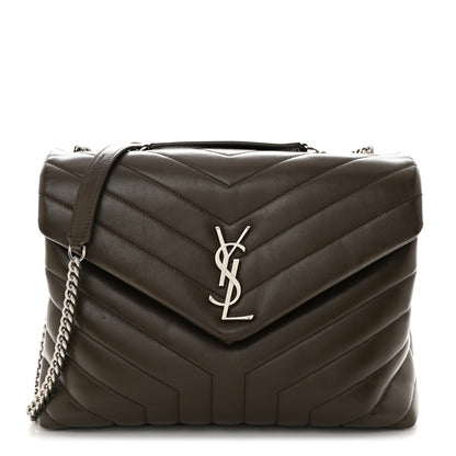 Saint Laurent Calfskin Y Quilted Monogram Medium Loulou Chain Satchel Faggio 1 of 10