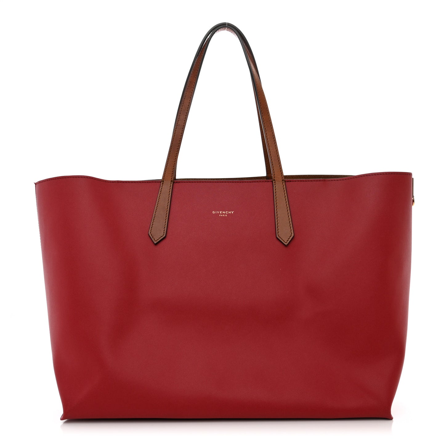 Calfskin Medium GV Shopper Tote Dark Red