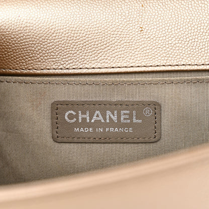 Chanel Metallic Caviar Quilted Medium Boy Flap Copper 5 of 12