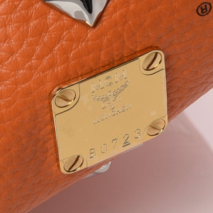 MCM Visetos Small Sprinkle Stud Stark Backpack Orange 11 of 11