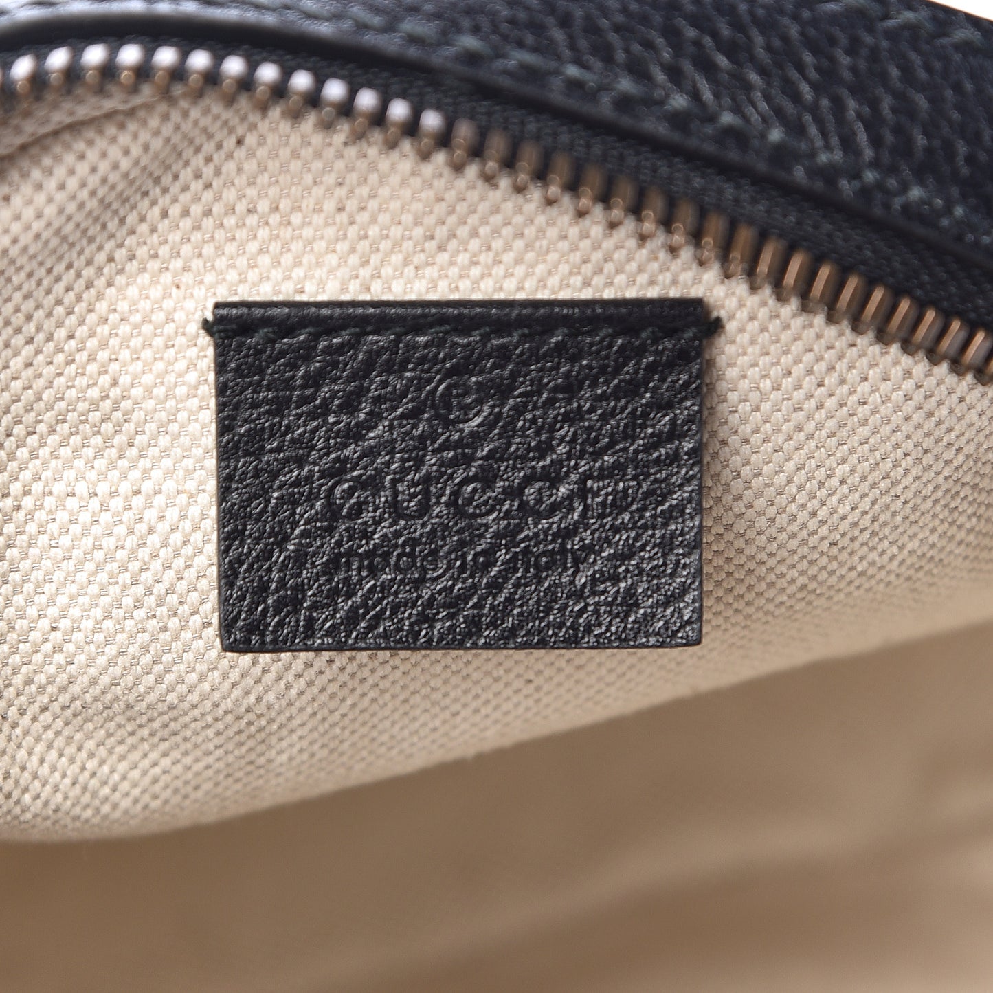 Velvet Calfskin GG Monogram Round Shoulder Bag Blue Beige