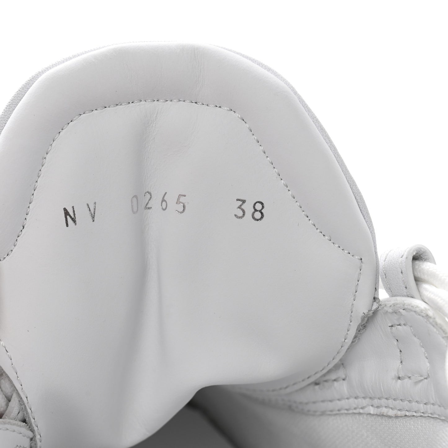 Monogram Calfskin Womens LV Sneakerina 39 White