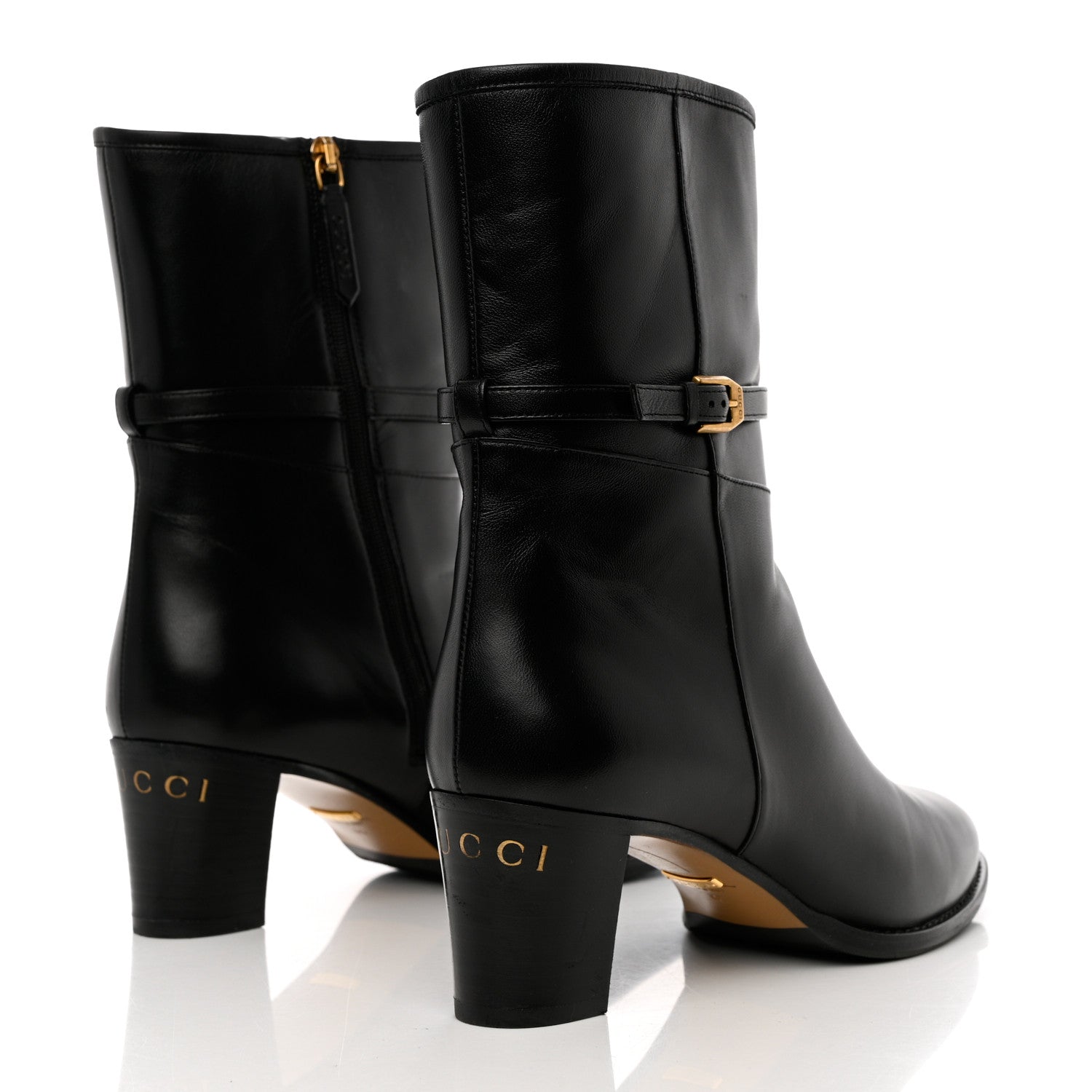 Gucci Nappa Charlotte Ankle Boots 41 Black 4 of 11