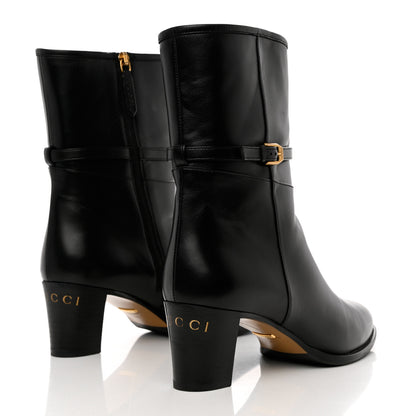 Gucci Nappa Charlotte Ankle Boots 41 Black 4 of 11