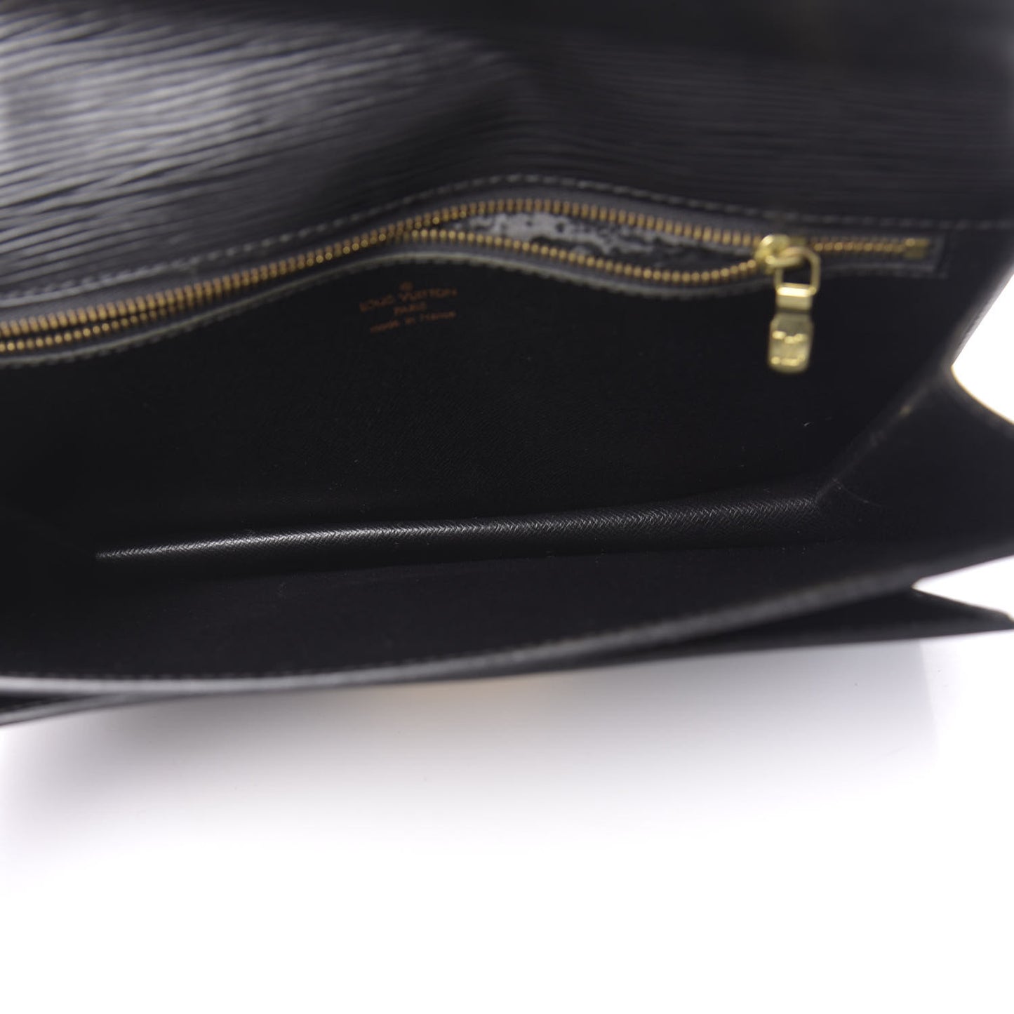 Epi Pochette Sellier Dragonne Clutch Black