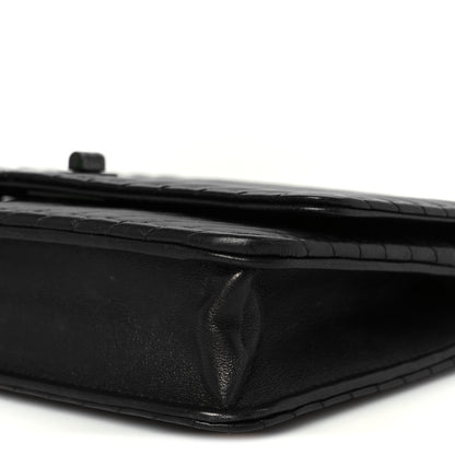 Chanel Sheepskin Chevron Reissue Wallet On Chain WOC So Black 11 of 11