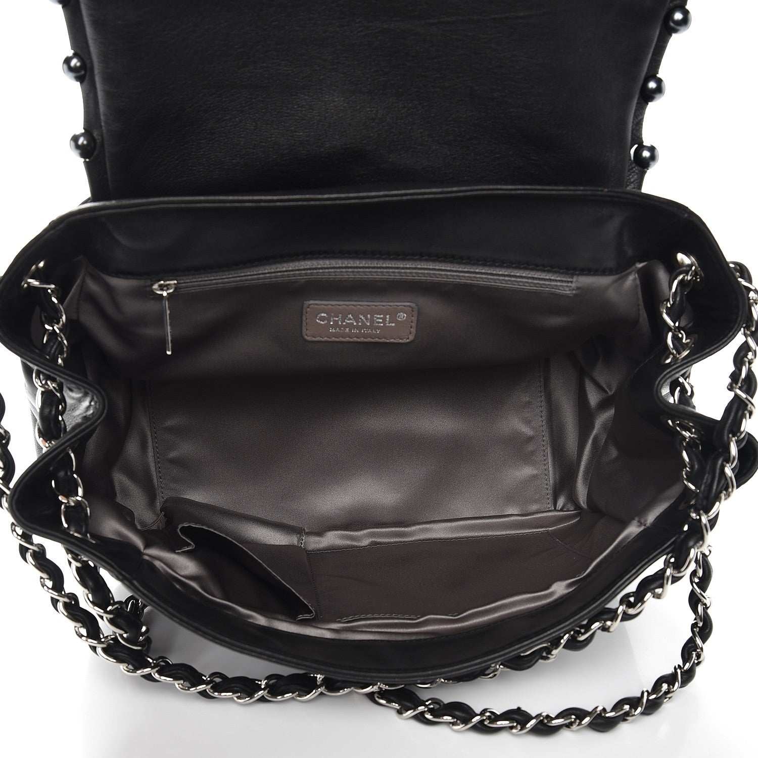 Chanel Lambskin Pearl Obsession Flap Black 6 of 8