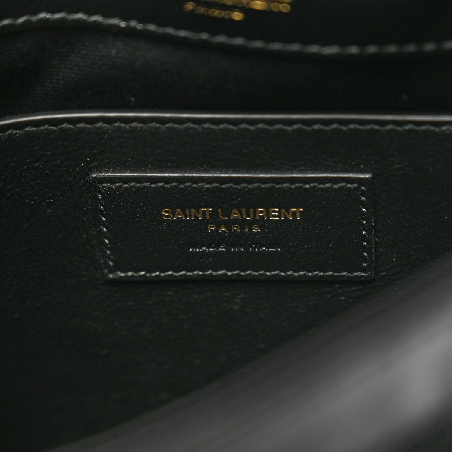 Saint Laurent Crinkled Calfskin Matelasse Monogram Baby Niki Chain Satchel Black 6 of 9