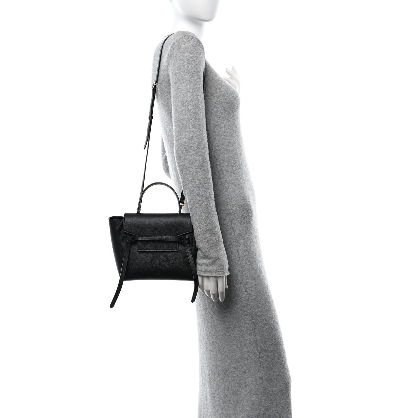 Grained Calfskin Nano Belt Bag Black