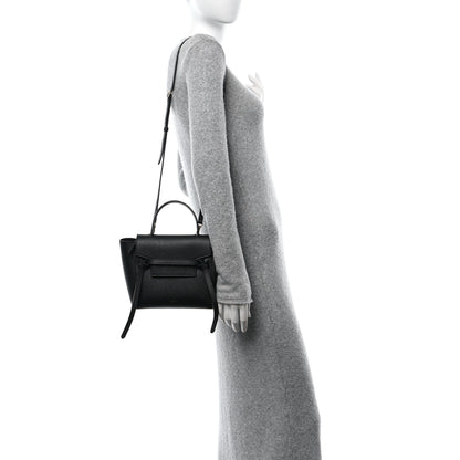 Celine Grained Calfskin Nano Belt Bag Black 3 of 9