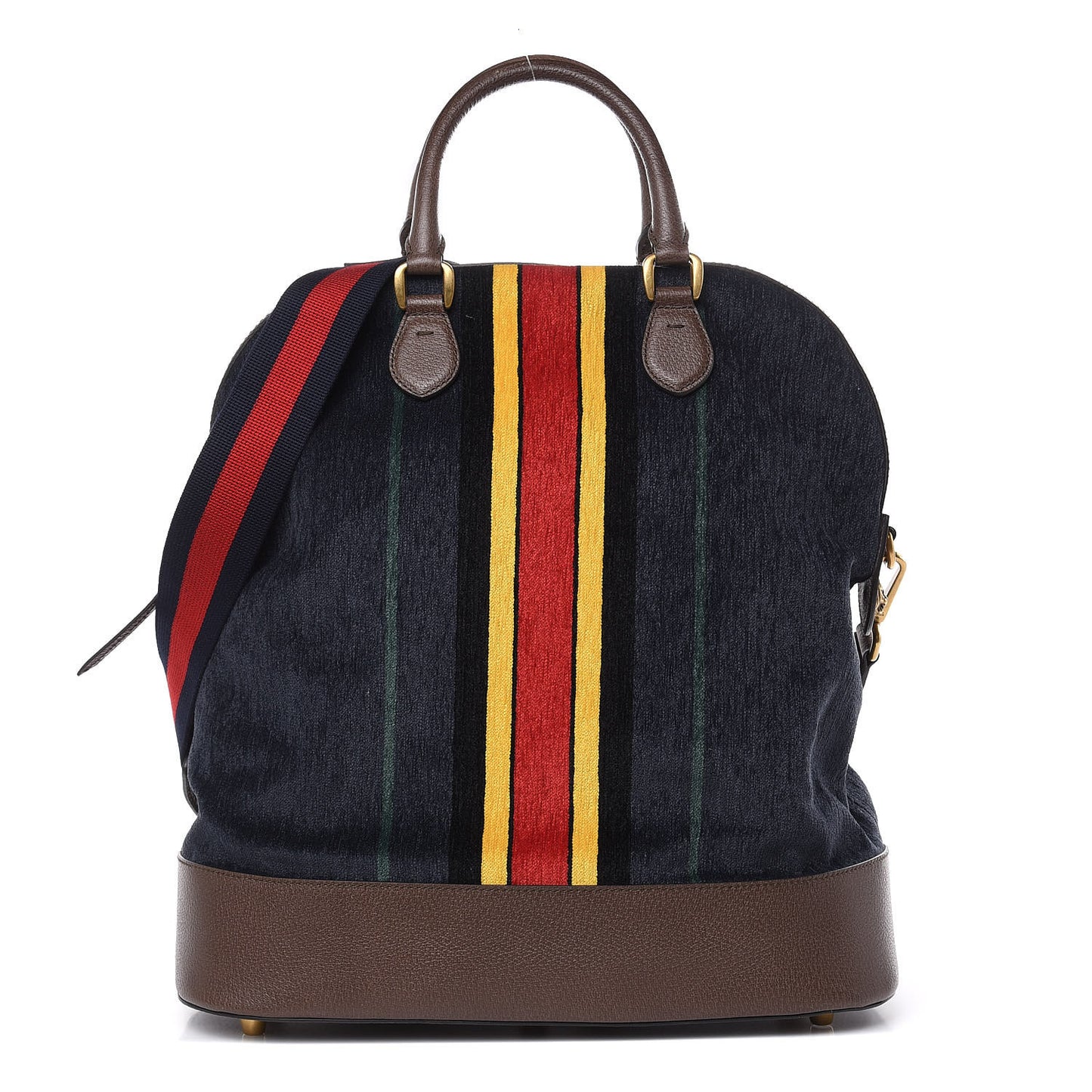 Chenille Jacquard Web Duffle Bag Blue